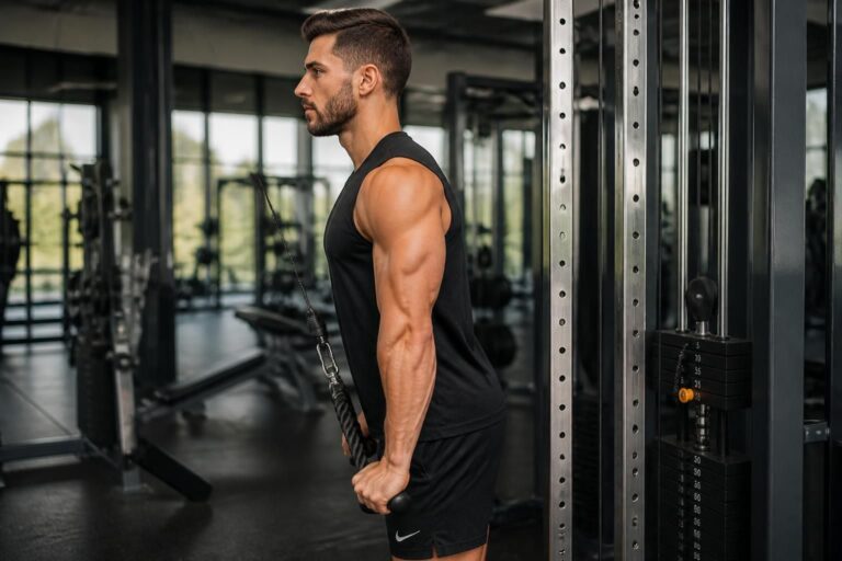 apprenez à maîtriser le mouvement d'extension triceps à la poulie pour améliorer vos performances en toute sécurité et éviter les blessures.
