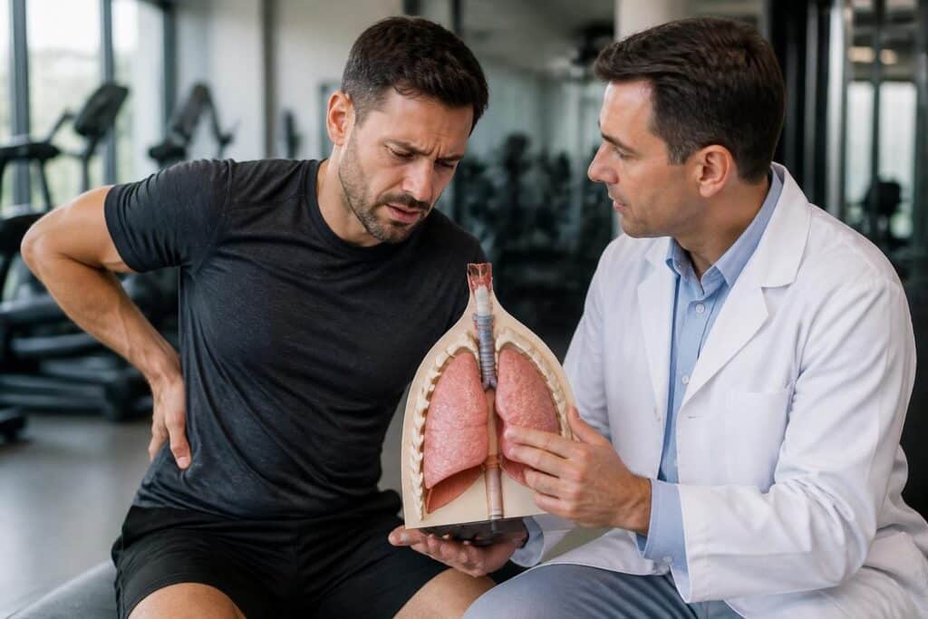 découvrez quand la douleur dans le dos près du poumon nécessite d'éviter le sport et de consulter rapidement un professionnel de santé pour un diagnostic précis.